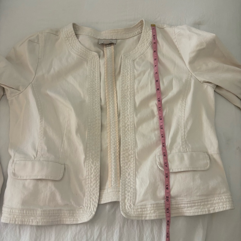 LOFT Women’s Cream Denim Light Jacket - Picture 14 of 14